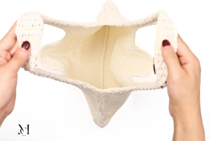 Crochet Sweet Tote bag for Women Aesthetic Mesh Hippie Bag Knit Bag