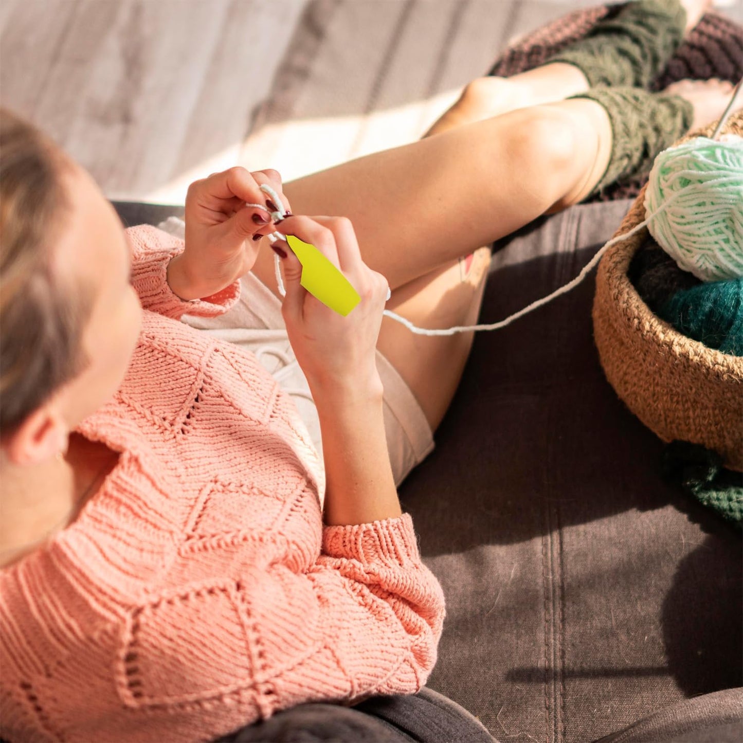 5PCS Crochet Hook Grips Set Ergonomic Fits 2mm to 10mm Hooks