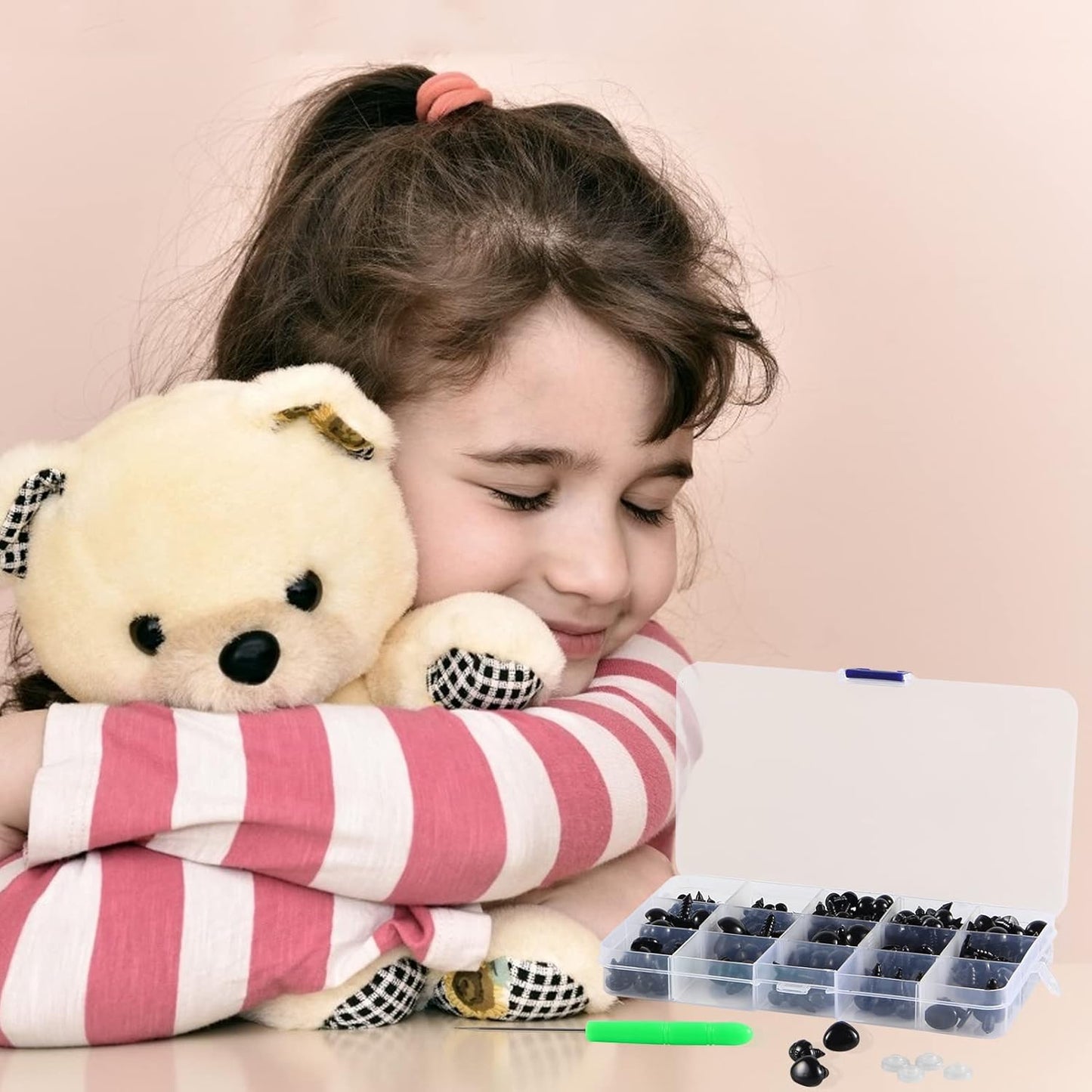 566PCS Safety Eyes and Noses for Amigurumi Stuffed Crochet Eyes with Washers