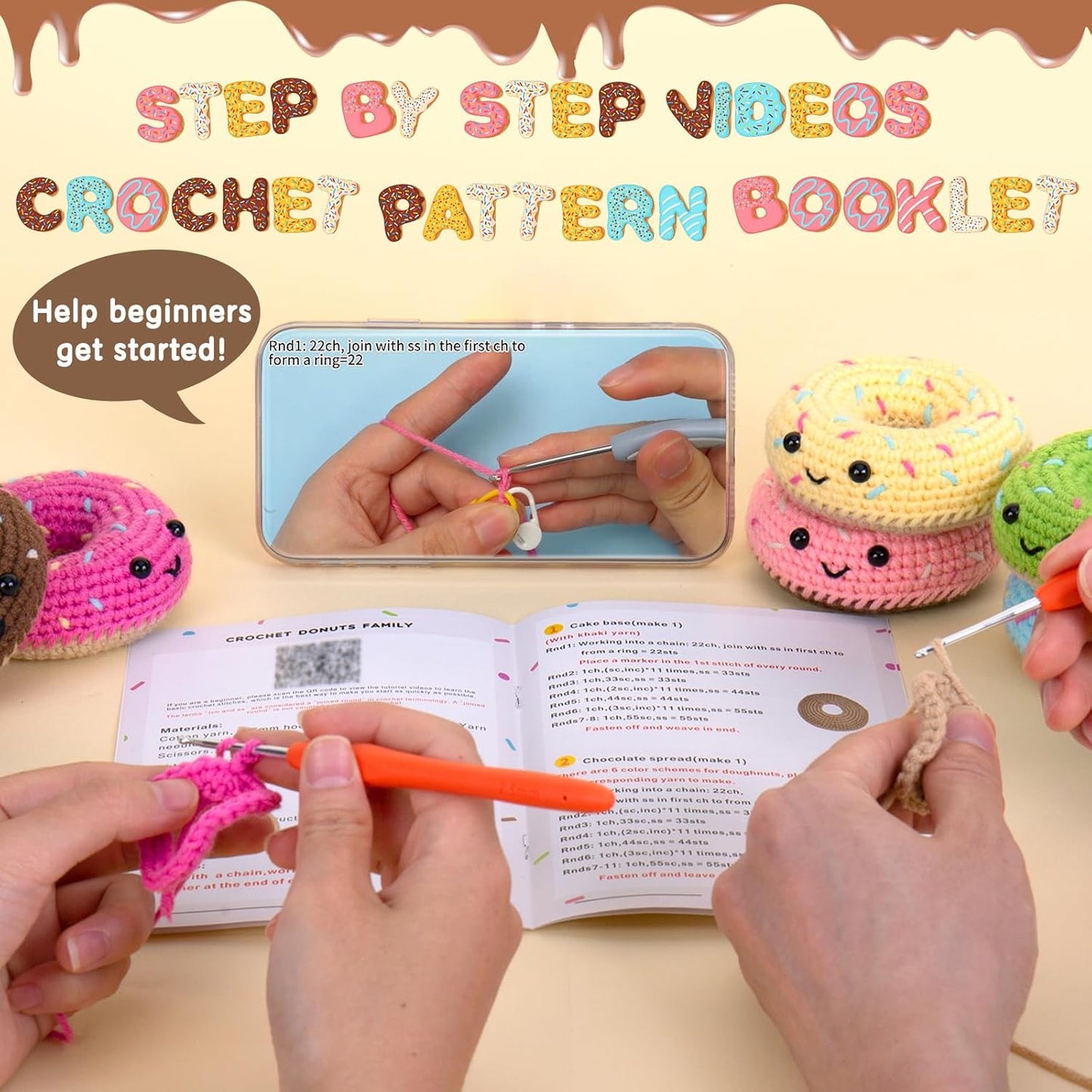Crochet Kit for Beginners Crochet Starter Kit w Step-by-Step Video Tutorials