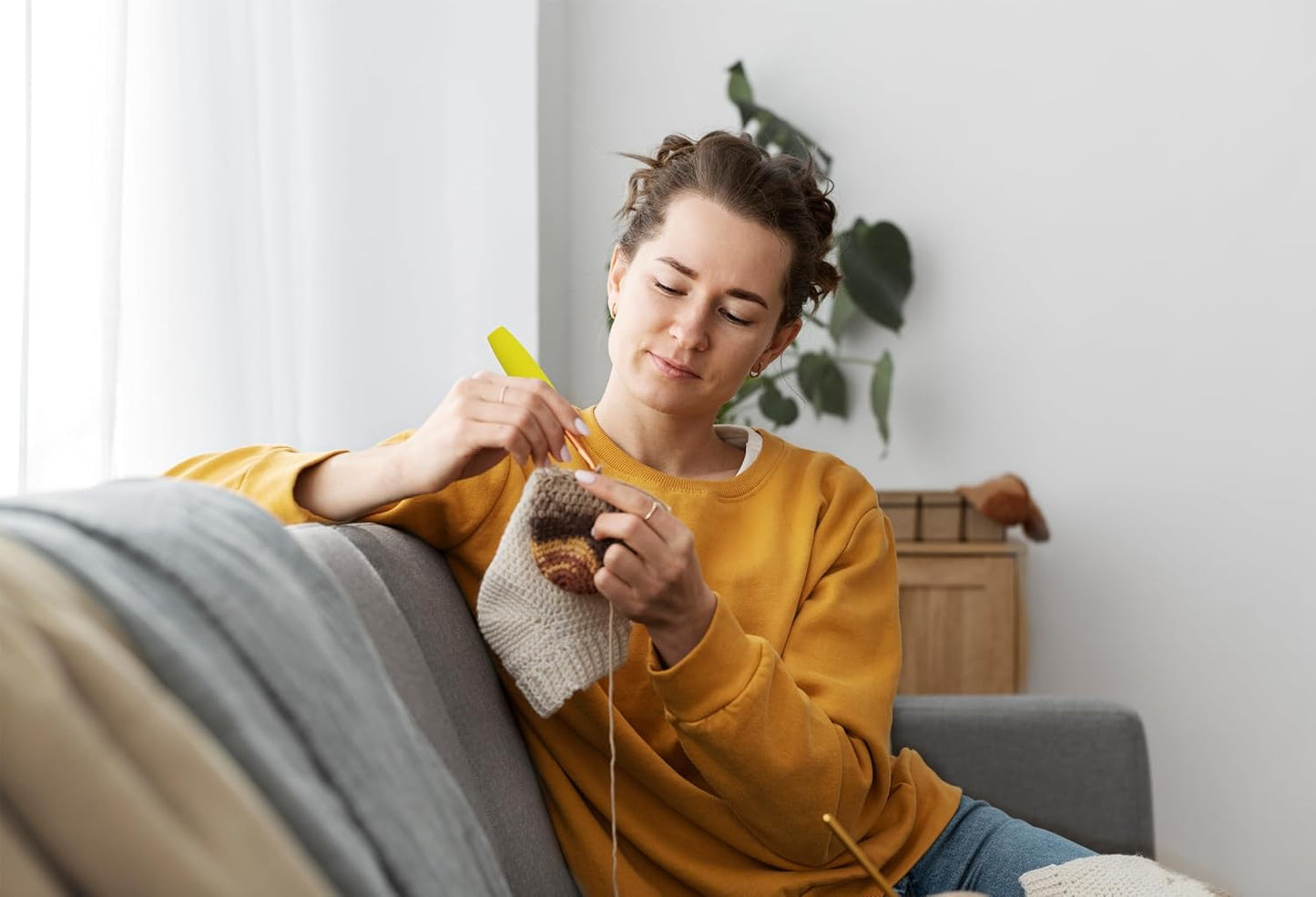 5PCS Crochet Hook Grips Set Ergonomic Fits 2mm to 10mm Hooks