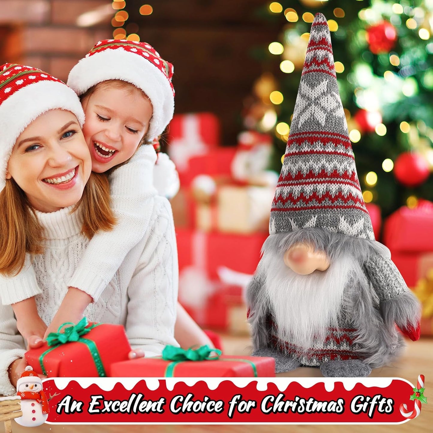 Gnome Christmas Decorations Santa Plush Ornaments Holiday Elf