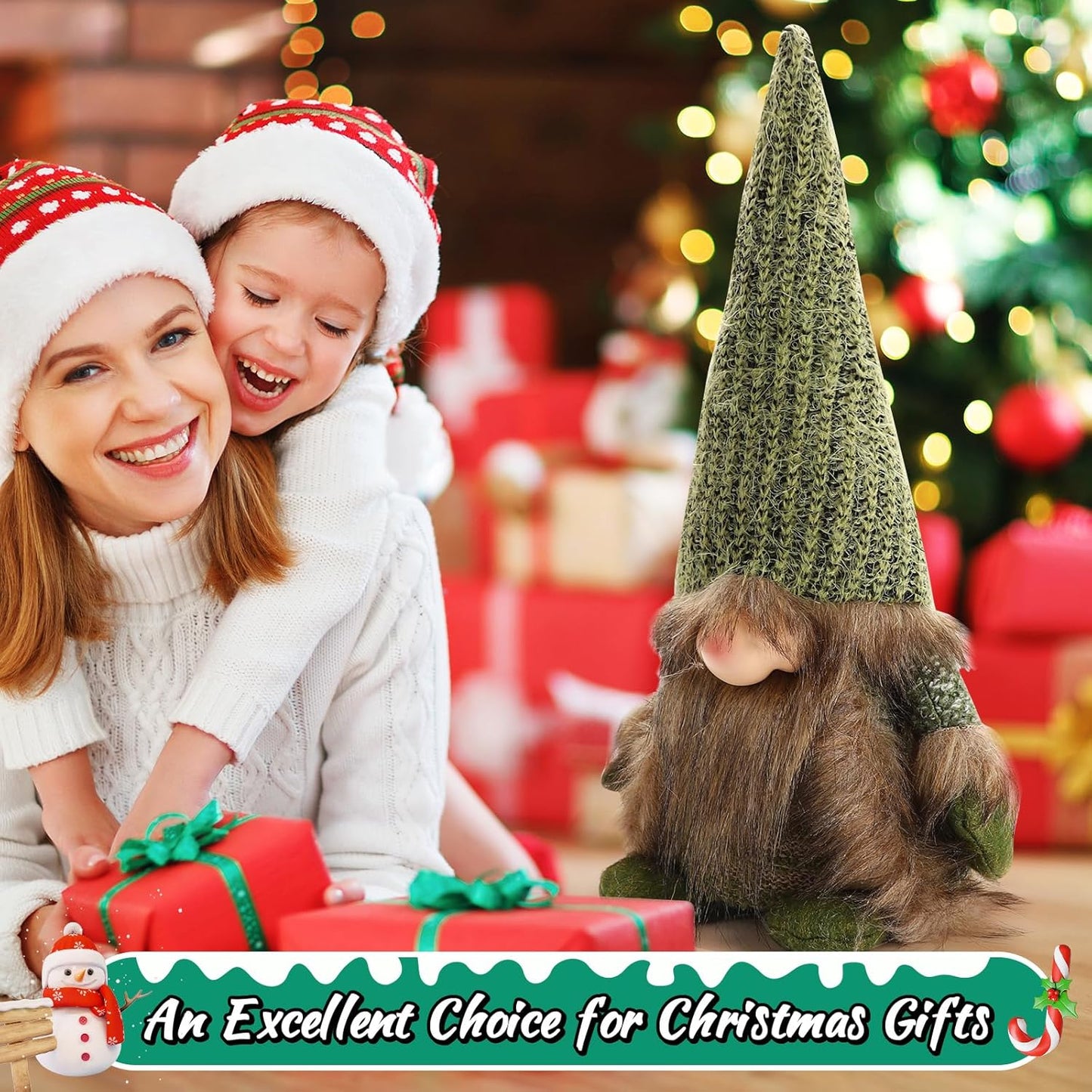 Gnome Christmas Decorations Santa Plush Ornaments Holiday Elf