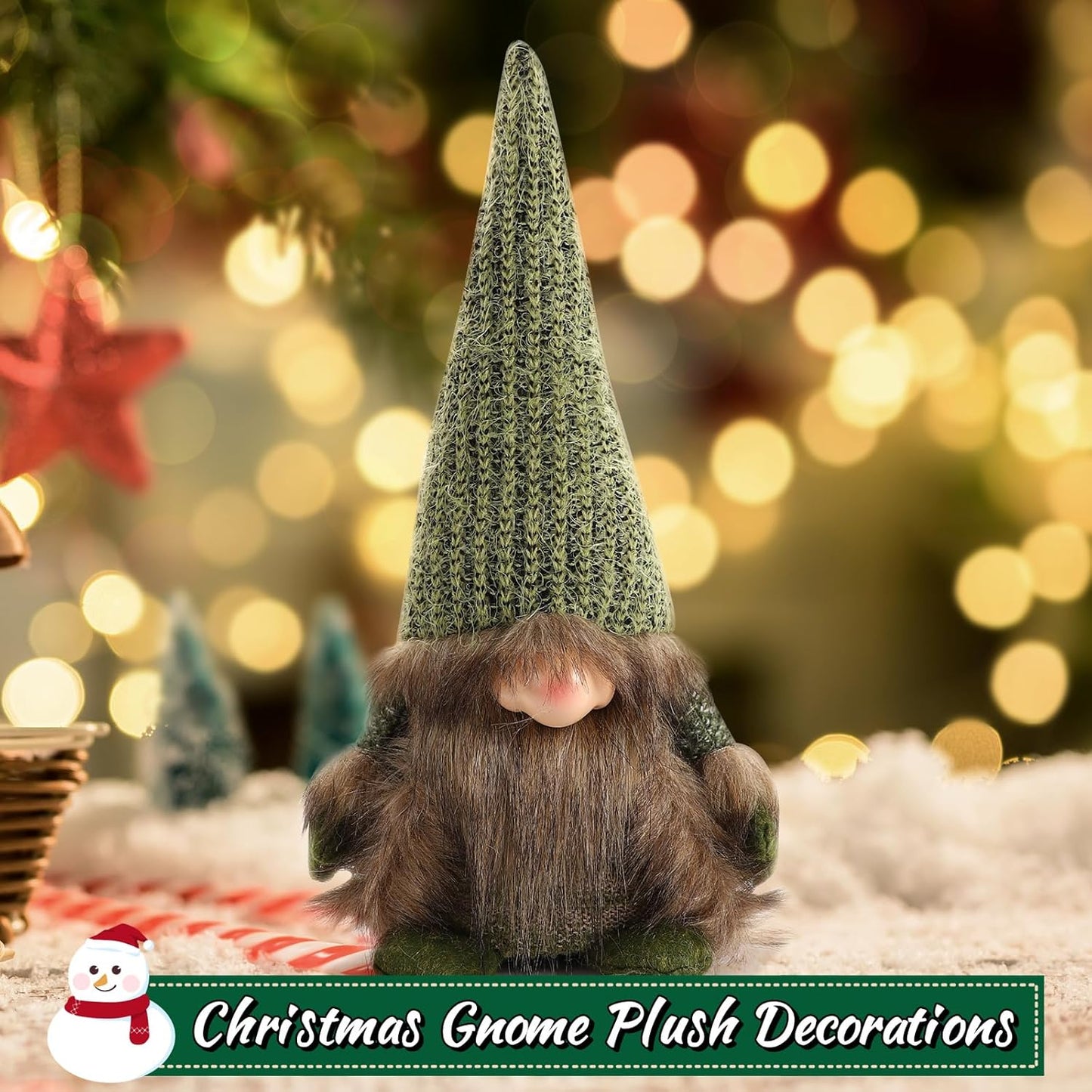 Gnome Christmas Decorations Santa Plush Ornaments Holiday Elf