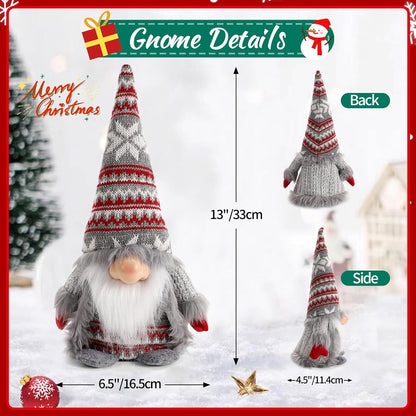 Gnome Christmas Decorations Santa Plush Ornaments Holiday Elf