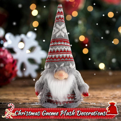 Gnome Christmas Decorations Santa Plush Ornaments Holiday Elf