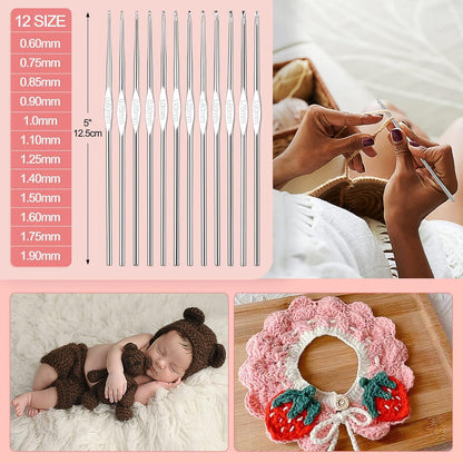 My Crafty Crochet Kit for Beginners Adults 59pcs Crochet Starter Kit