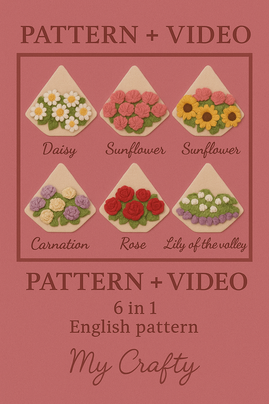 6 in 1 Bouquet Blanket Crochet Patterns - MY Crafty