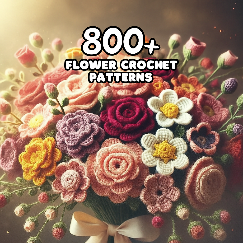 800+ Flower Bouquet Crochet PATTERNS - My Crafty