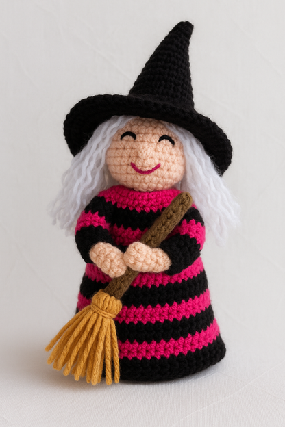 Halloween Witch Hat Keychain Crochet Pattern Amigurumi PDF
