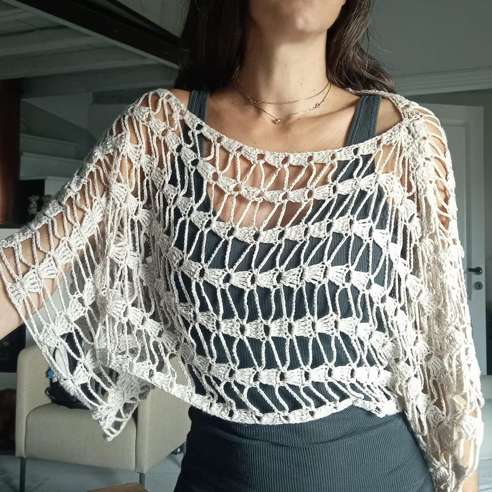 Fishing Net Sweater Square Dance Crochet Pattern PDF - My Crafty