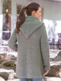 Hooded Jacket Coat Longline Vintage Crochet Pattern - My Crafty