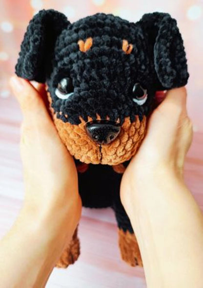 Rottweiler Dog Amigurumi Tutorial Puppy Crochet pattern - My Crafty