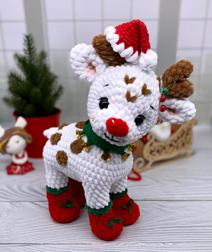 Amigurumi Rudolph The Red Nose Crochet Pattern - My Crafty