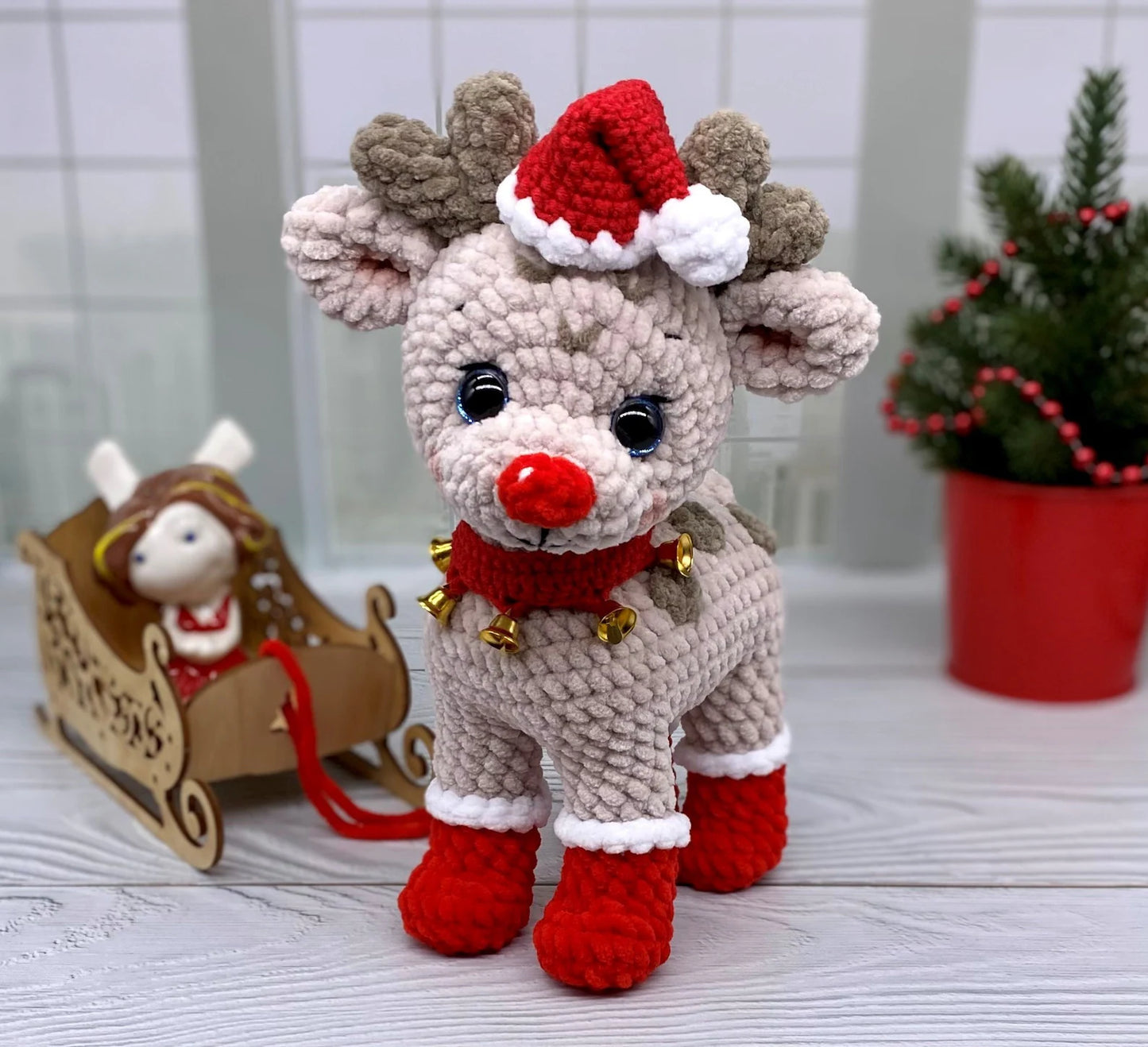 Amigurumi Rudolph The Red Nose Crochet Pattern - My Crafty