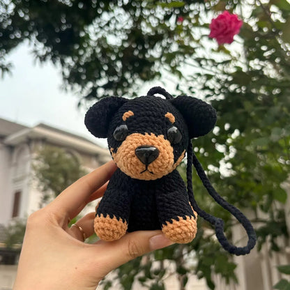 Puppy Rottweiler Dog Car Charm Crochet Pattern - My Crafty
