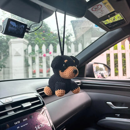 Puppy Rottweiler Dog Car Charm Crochet Pattern - My Crafty