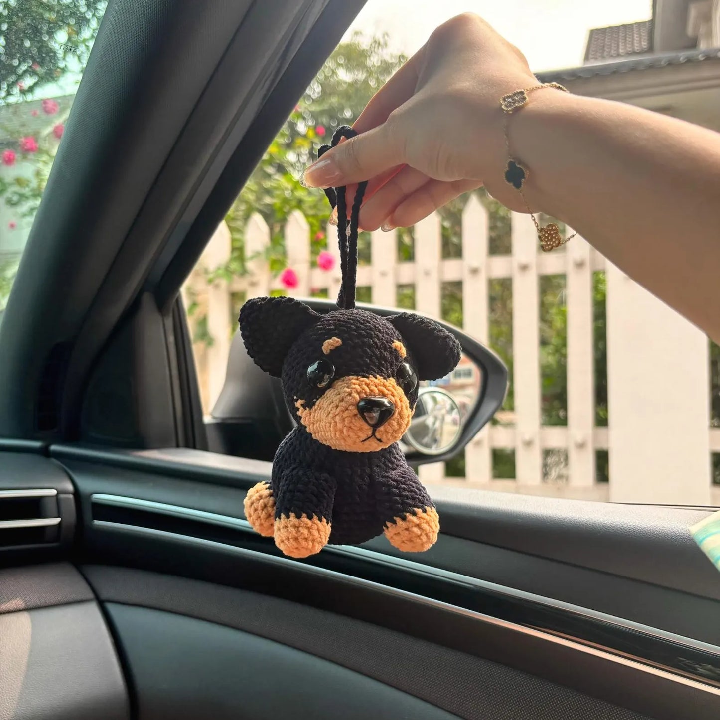 Puppy Rottweiler Dog Car Charm Crochet Pattern - My Crafty