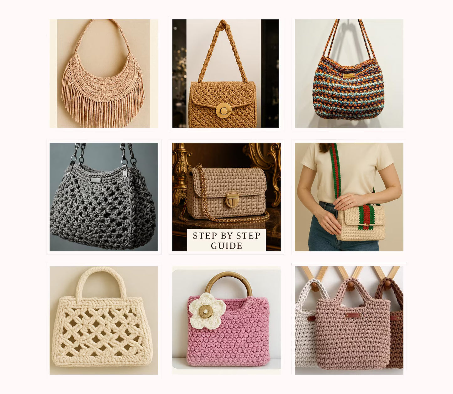100 Luxury Handbag Crochet Pattern Bag - My Crafty