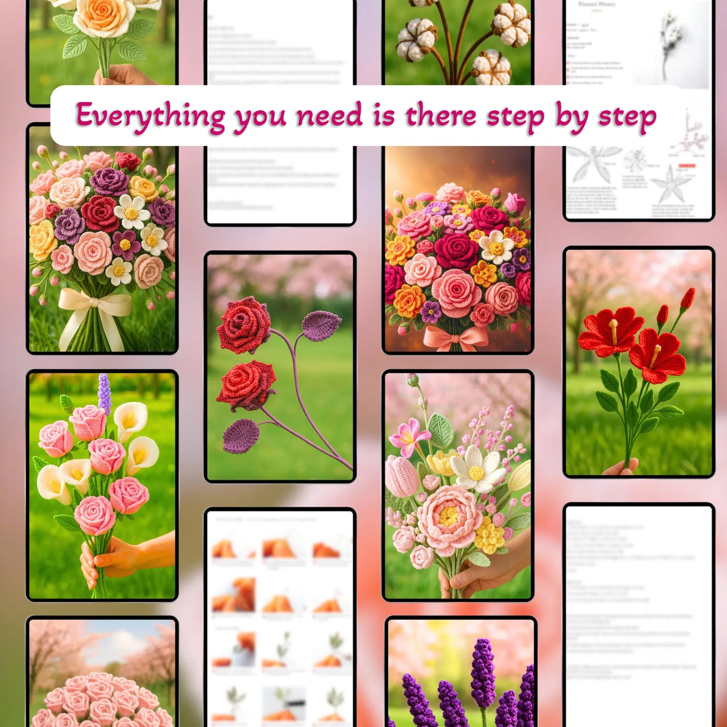 800+ Flower Bouquet Crochet PATTERNS - My Crafty