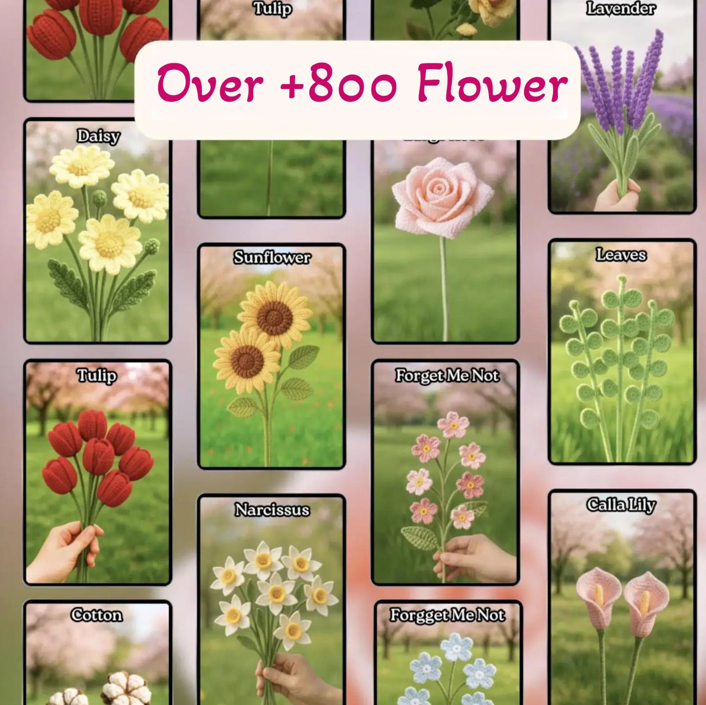 800+ Flower Bouquet Crochet PATTERNS - My Crafty