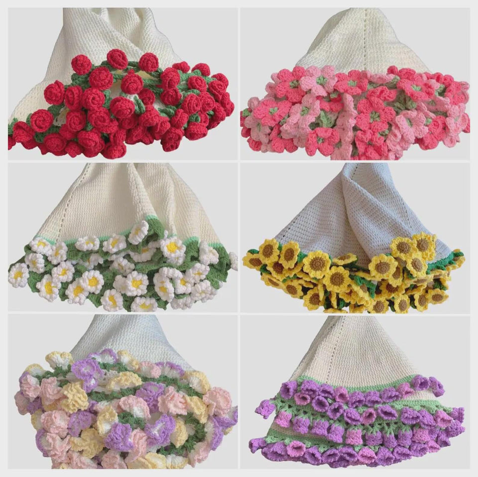 6 in 1 Bouquet Blanket Crochet Patterns - MY Crafty