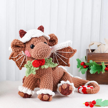 Christmas Amigurumi Gingerbread Dragon Crochet Pattern - My Crafty