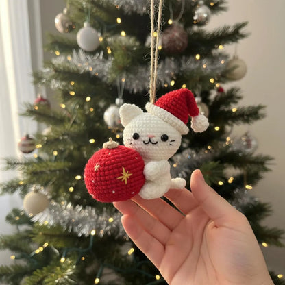 Christmas Cat and Ball Crochet PDF Pattern - My Crafty