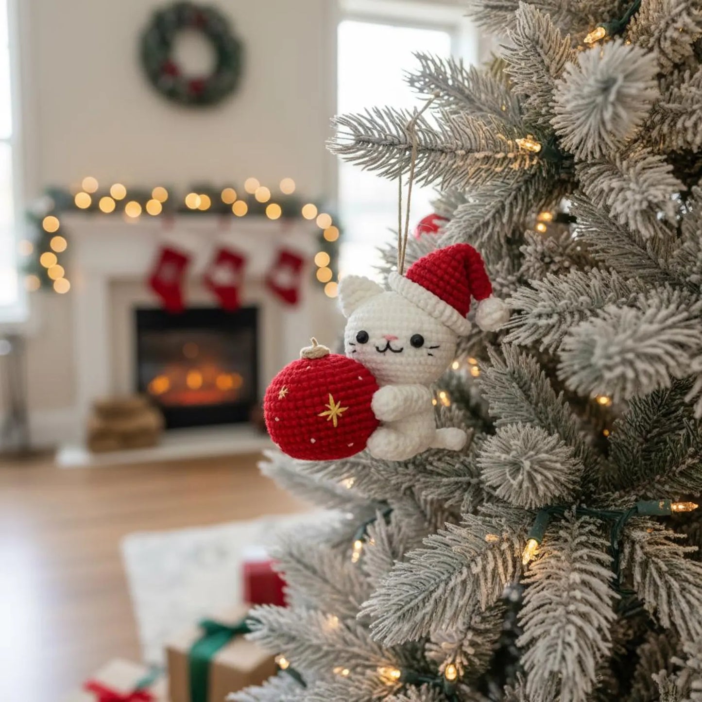 Christmas Cat and Ball Crochet PDF Pattern - My Crafty
