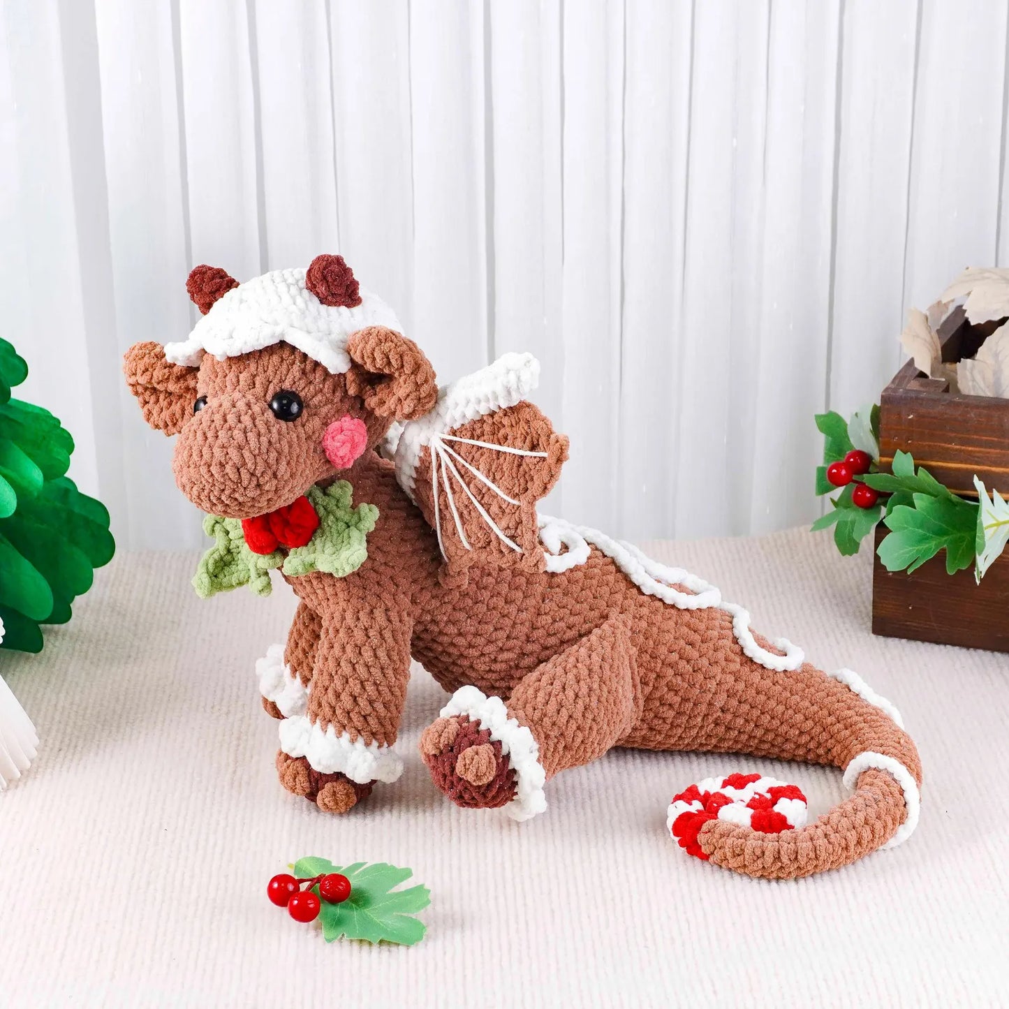 Christmas Amigurumi Gingerbread Dragon Crochet Pattern - My Crafty