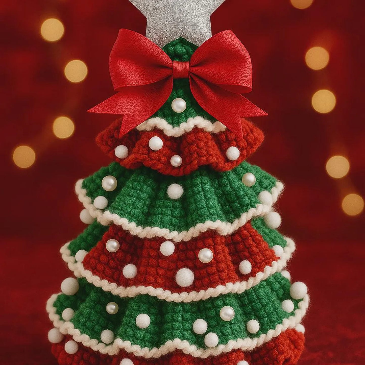Christmas Holiday Tree Ruffled Amigurumi Crochet Pattern PDF - My Crafty