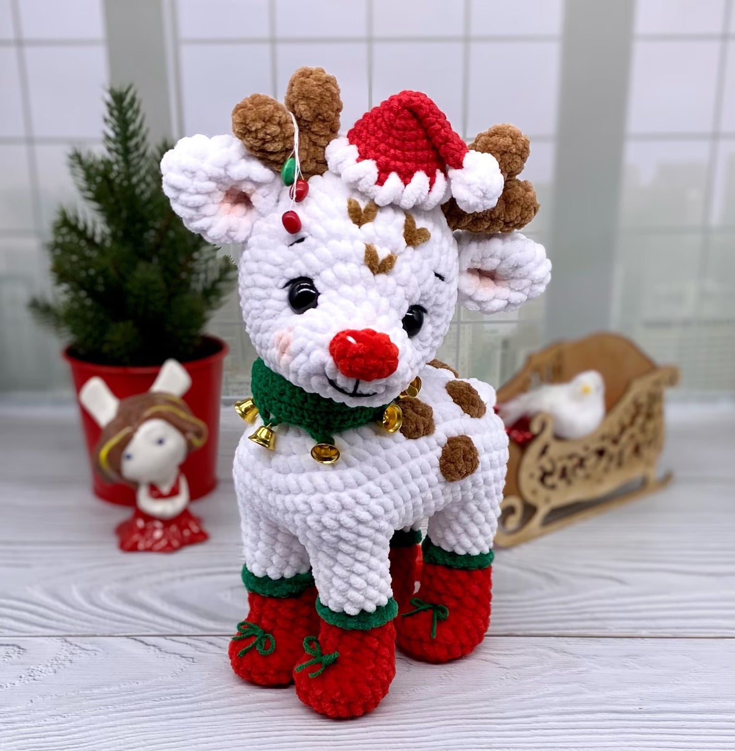 Amigurumi Rudolph The Red Nose Crochet Pattern - My Crafty