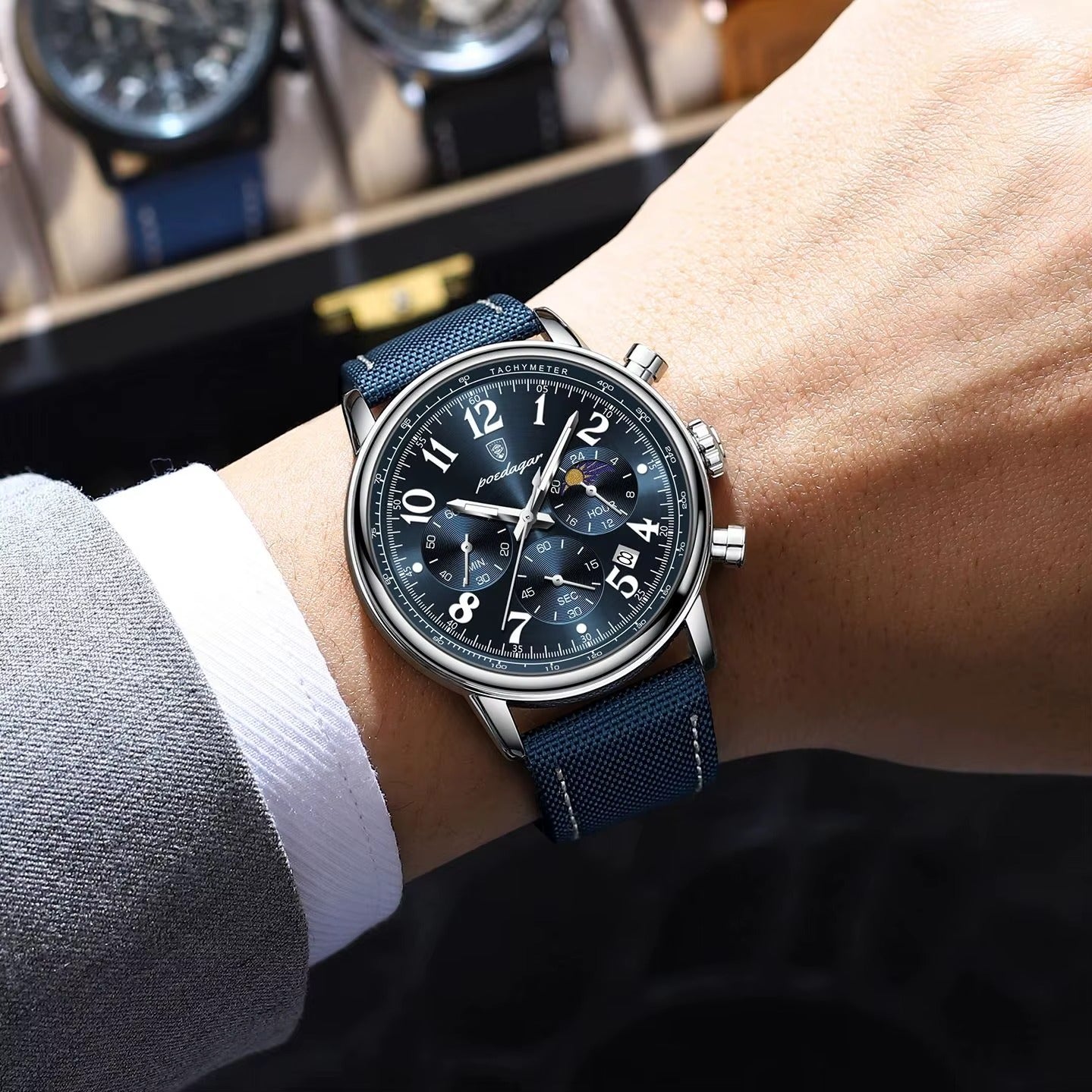 Luxury Fashion Men Quartz Watch Waterproof Wristwatch