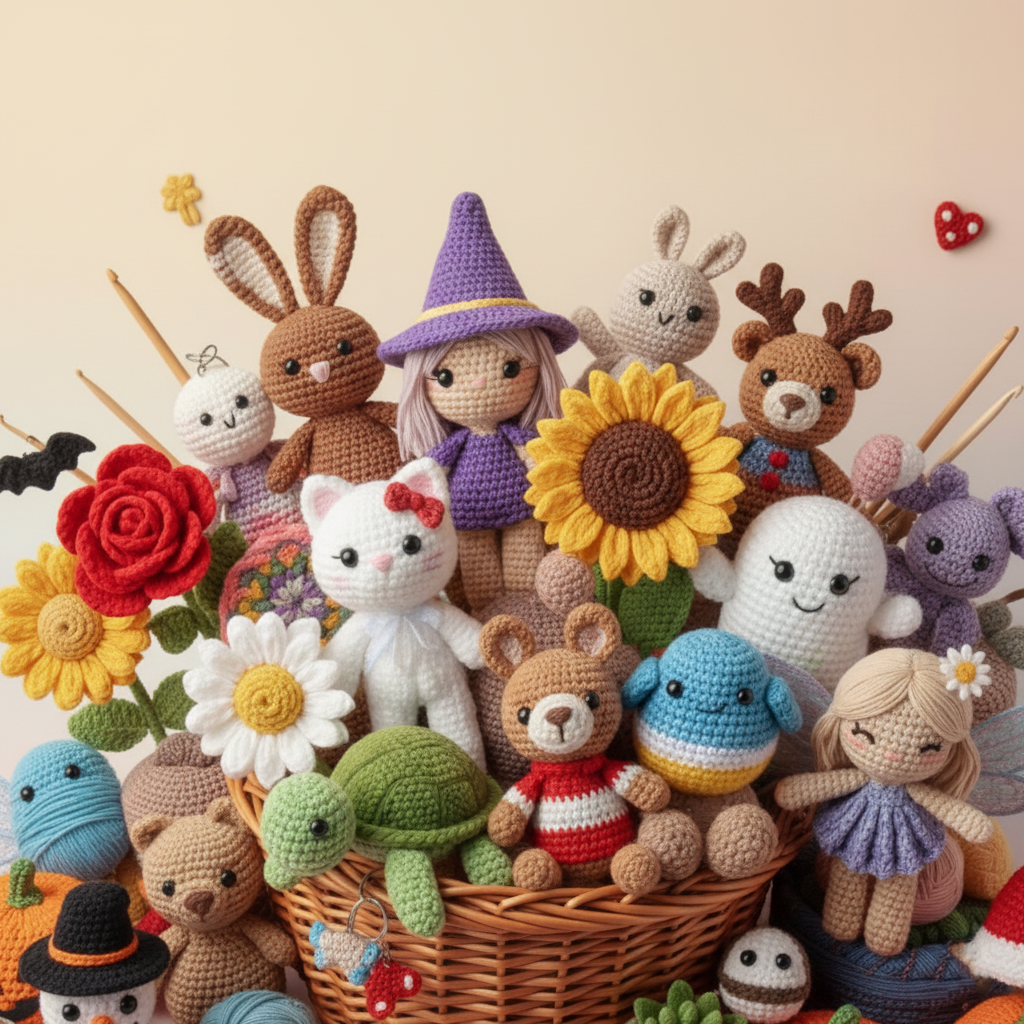 1100+ Amigurumi Crochet Pattern Bundle All in One Cute Animals..