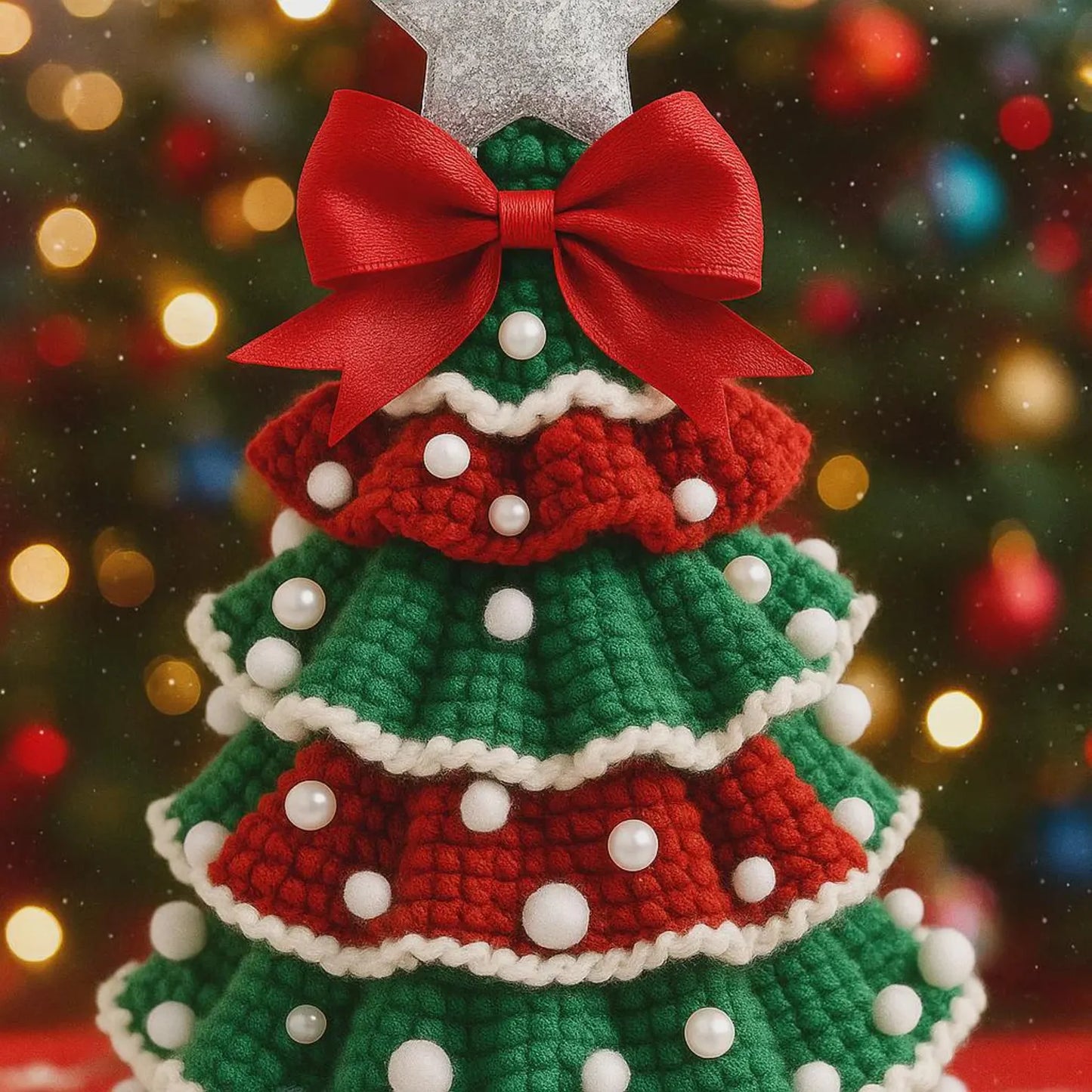 Christmas Holiday Tree Ruffled Amigurumi Crochet Pattern PDF - My Crafty