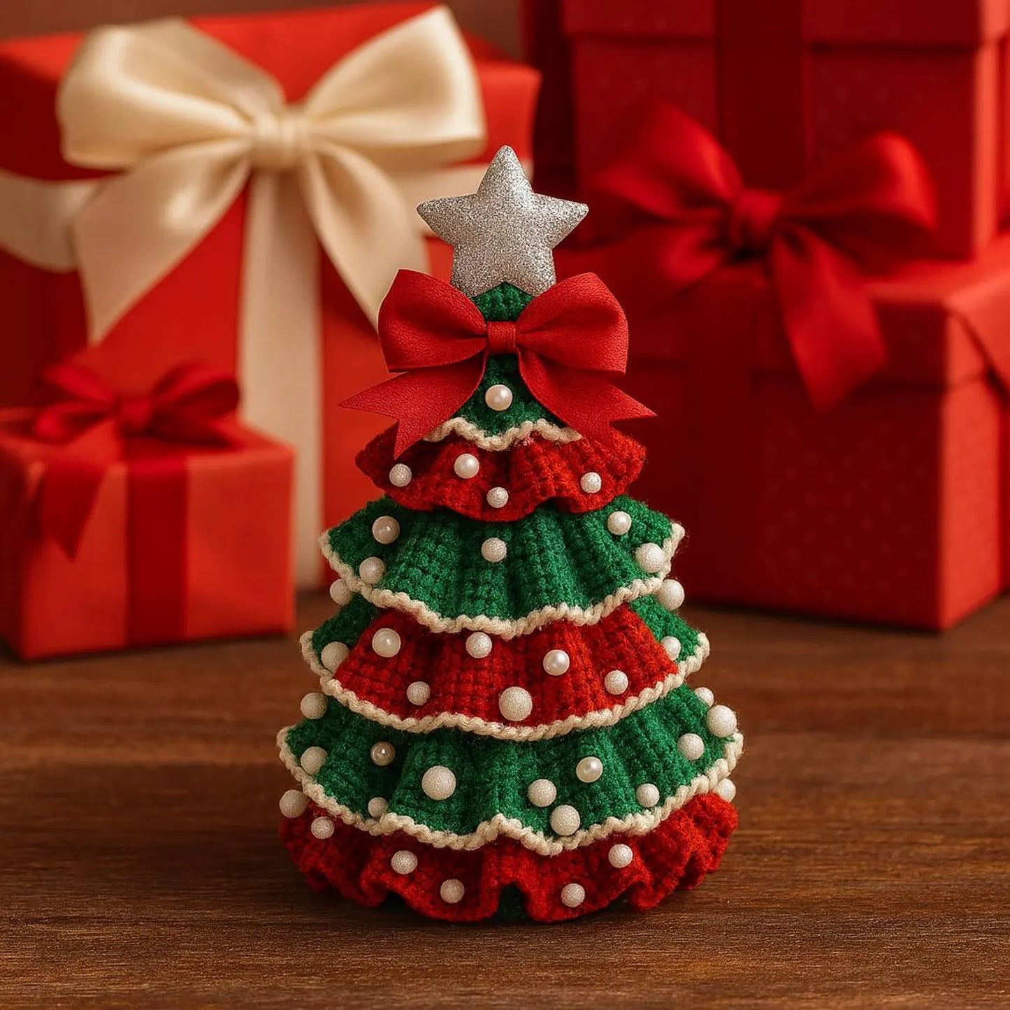 Christmas Holiday Tree Ruffled Amigurumi Crochet Pattern PDF - My Crafty