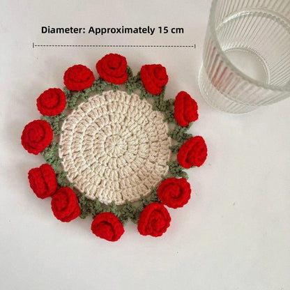 Rose Coaster & Flower Basket Crochet Pattern 5 languages - My Crafty