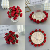 Rose Coaster & Flower Basket Crochet Pattern (5 Languages) - My Crafty
