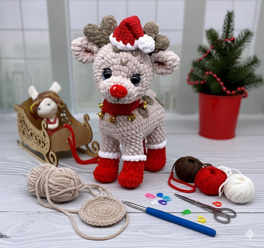 Amigurumi Rudolph The Red Nose Crochet Pattern - My Crafty