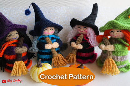 Halloween Witch Hat Keychain Crochet Pattern Amigurumi PDF