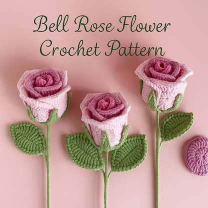 Bell Rose Flower Bouquet DIY Crochet Pattern - My Crafty