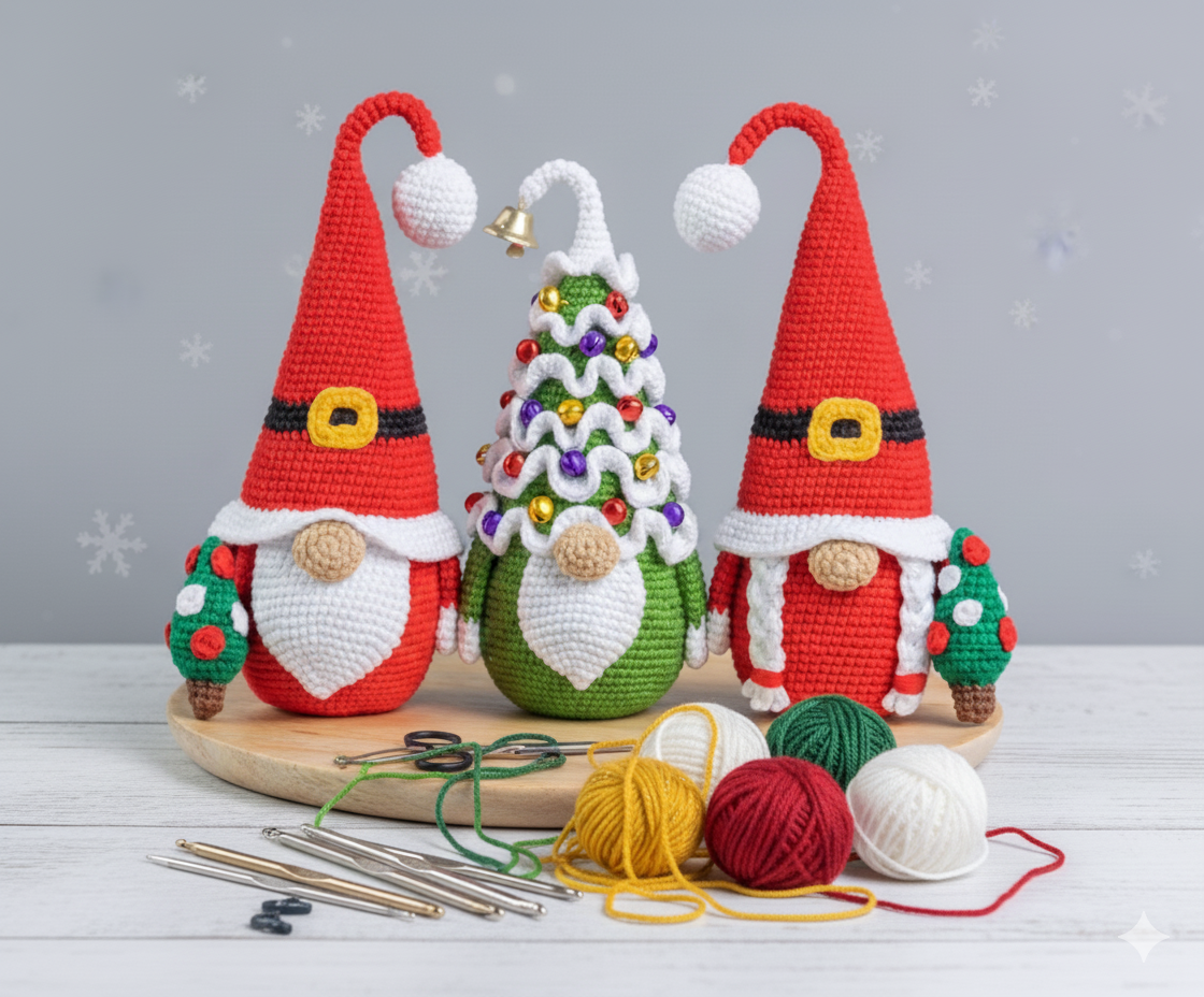 Amigurumi Bundle Tree Gnome and Santa Christmas - My Crafty