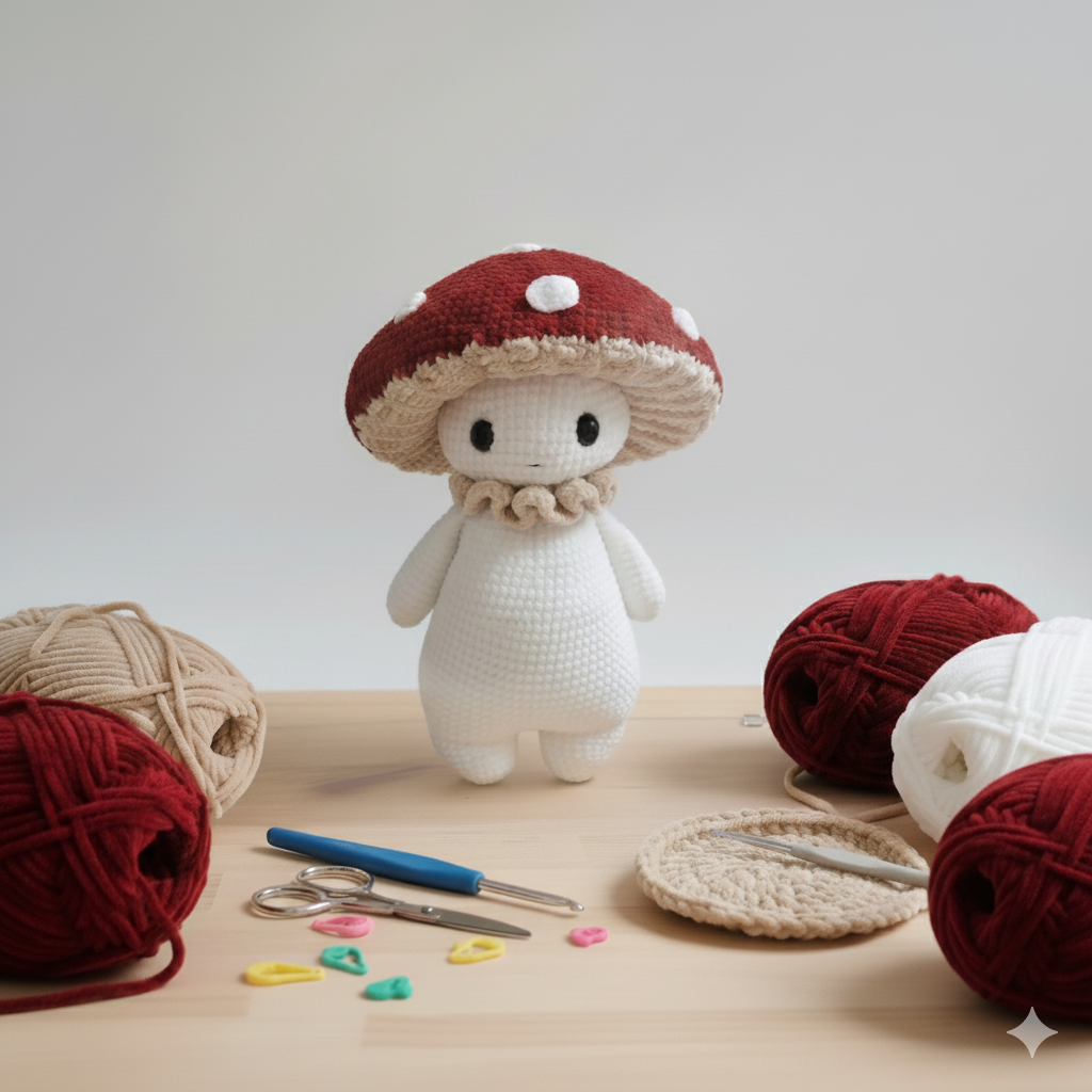 Amigurumi Mushroom Crochet Pattern Kawaii DIY - My Crafty