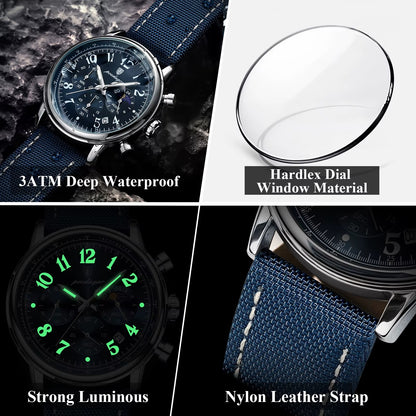 Luxury Fashion Men Quartz Watch Waterproof Wristwatch