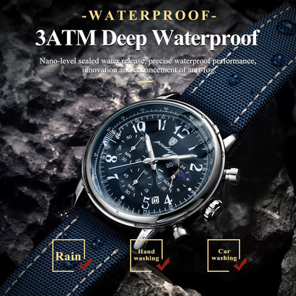 Luxury Fashion Men Quartz Watch Waterproof Wristwatch