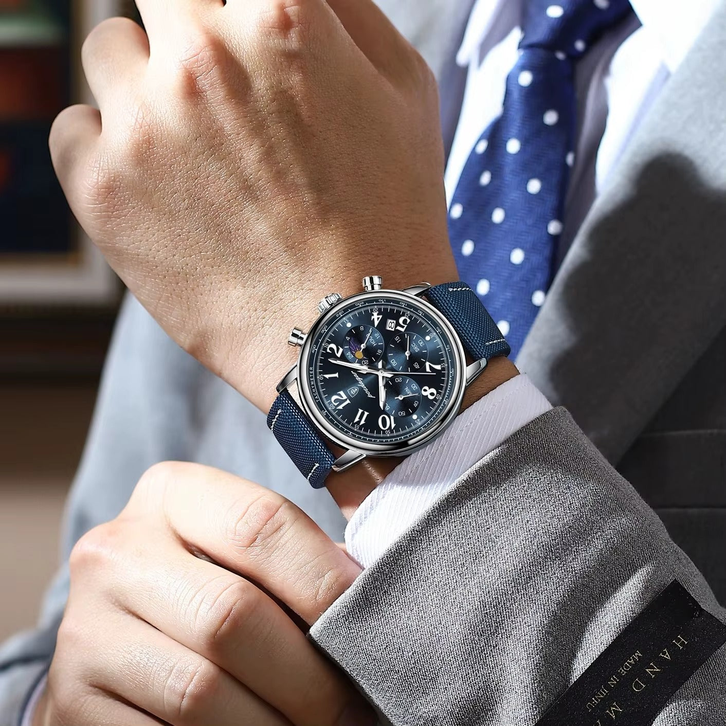 Luxury Fashion Men Quartz Watch Waterproof Wristwatch