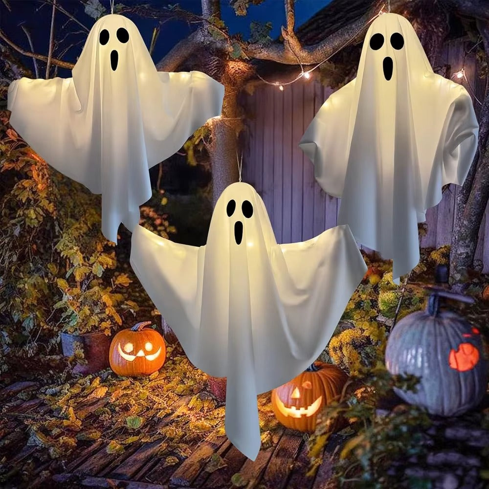 Halloween Hanging Ghost Decor Light Up Flying Ghosts Ornament Halloween Gifts