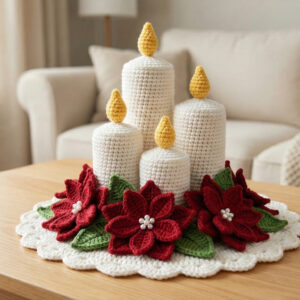 Winter Glow Collection Crochet Pattern The Knit-Look Candle Set – My Crafty