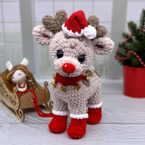 Rudolph Reindeer Amigurumi Crochet Pattern - My Crafty