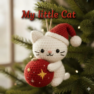 Christmas Cat and Ball Crochet PDF Pattern - My Crafty